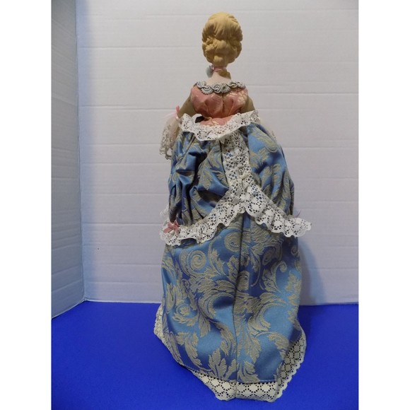 Vintage Victorian Lady Christmas Holiday Tree Topper Table Top Large - Picture 5 of 8